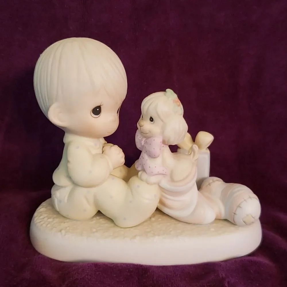 Vintage Precious Moments Porcelain Figurine "The Greatest Gift is a Friend"